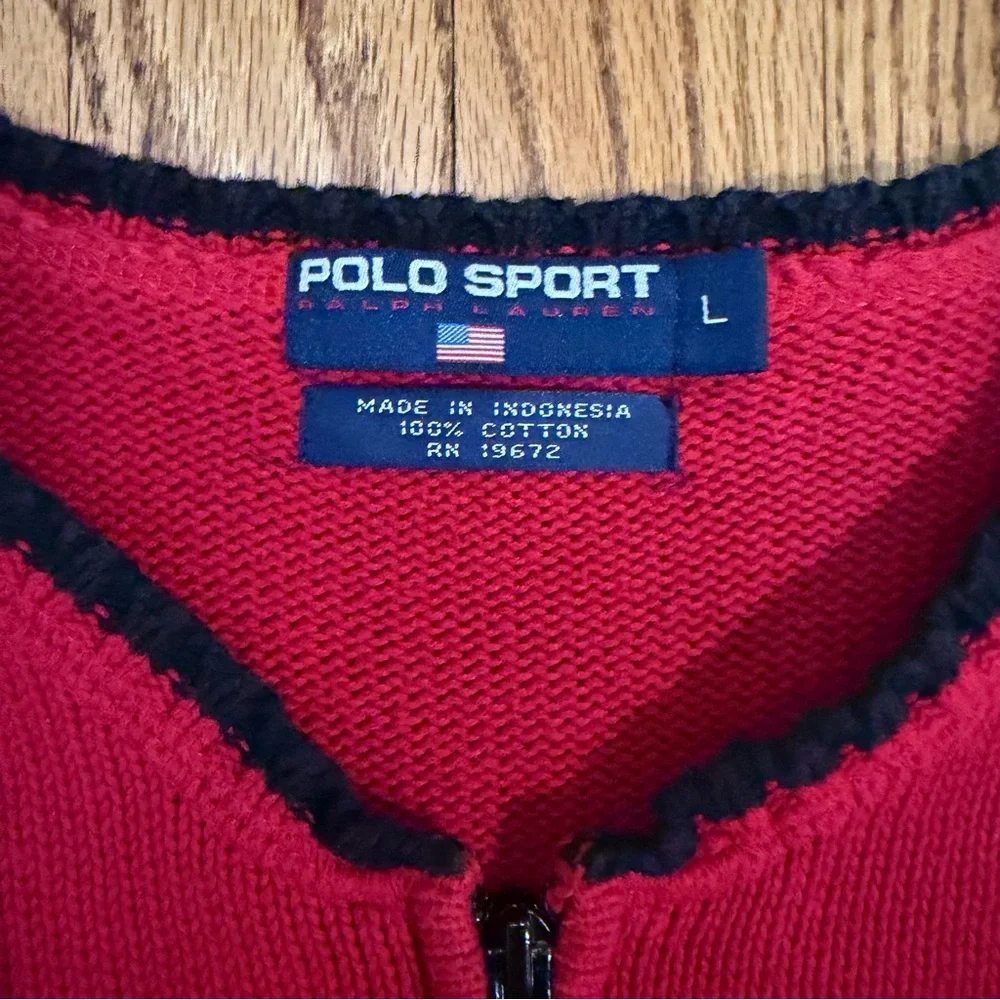 Vintage Red Ralph Lauren Polo Sport Sweater - Picture 4 of 10
